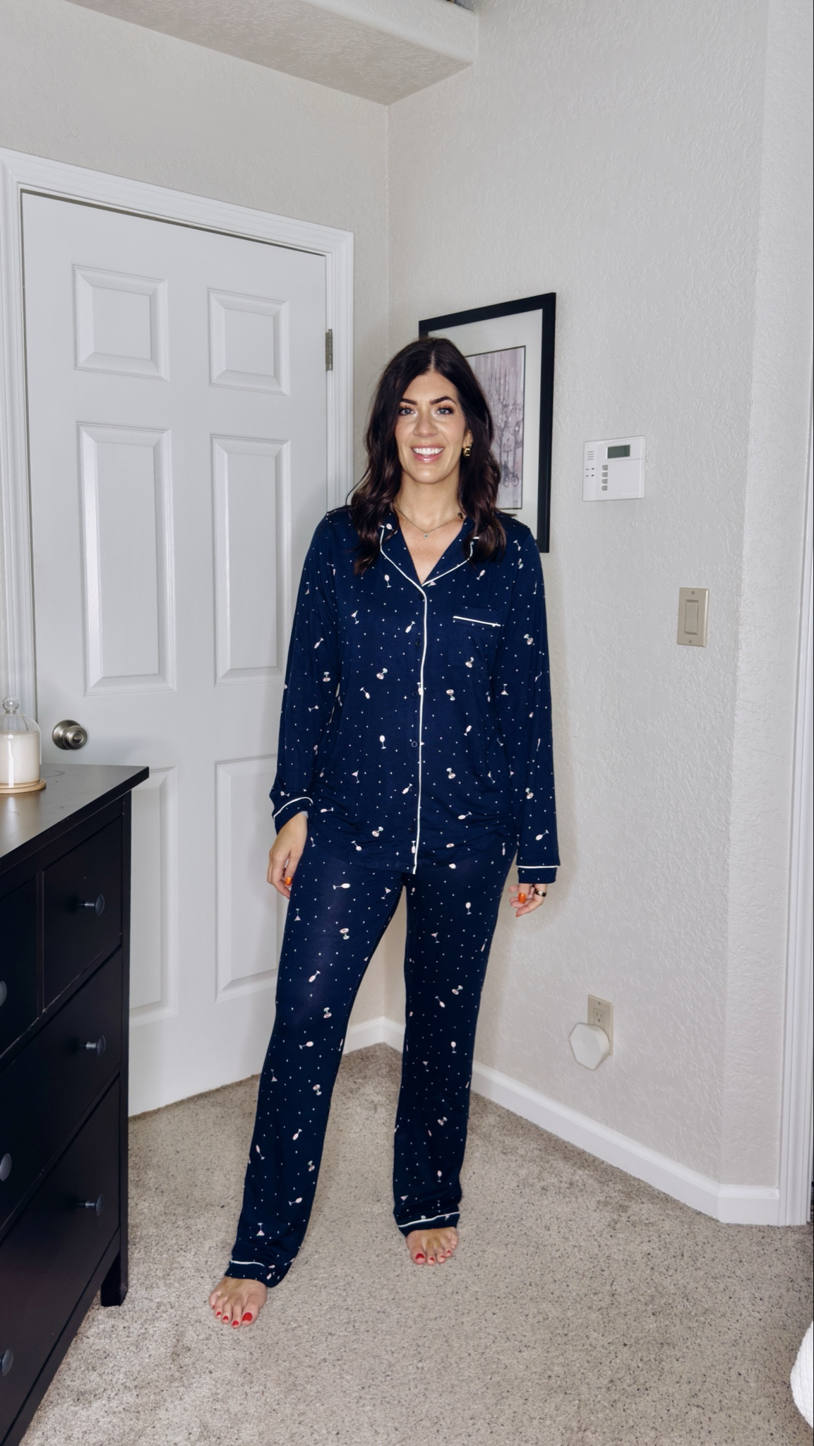 In a medium tall pajama set 

#LTKMidsize #LTKFindsUnder50 #LTKSaleAlert