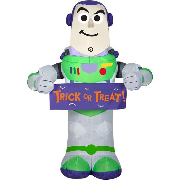 Gemmy Airblown Stylized Buzz w/Banner Disney, 3.5 ft Tall, Multicolored | Target