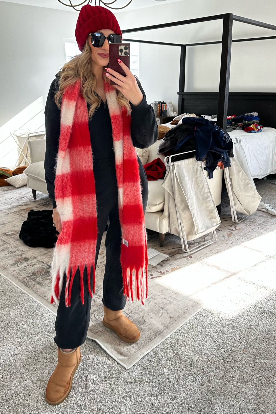 Been living in this snowy day uniform!! Snow, cold, layers, scarf, beanie, Uggs 

#LTKfindsunder100 #LTKSeasonal