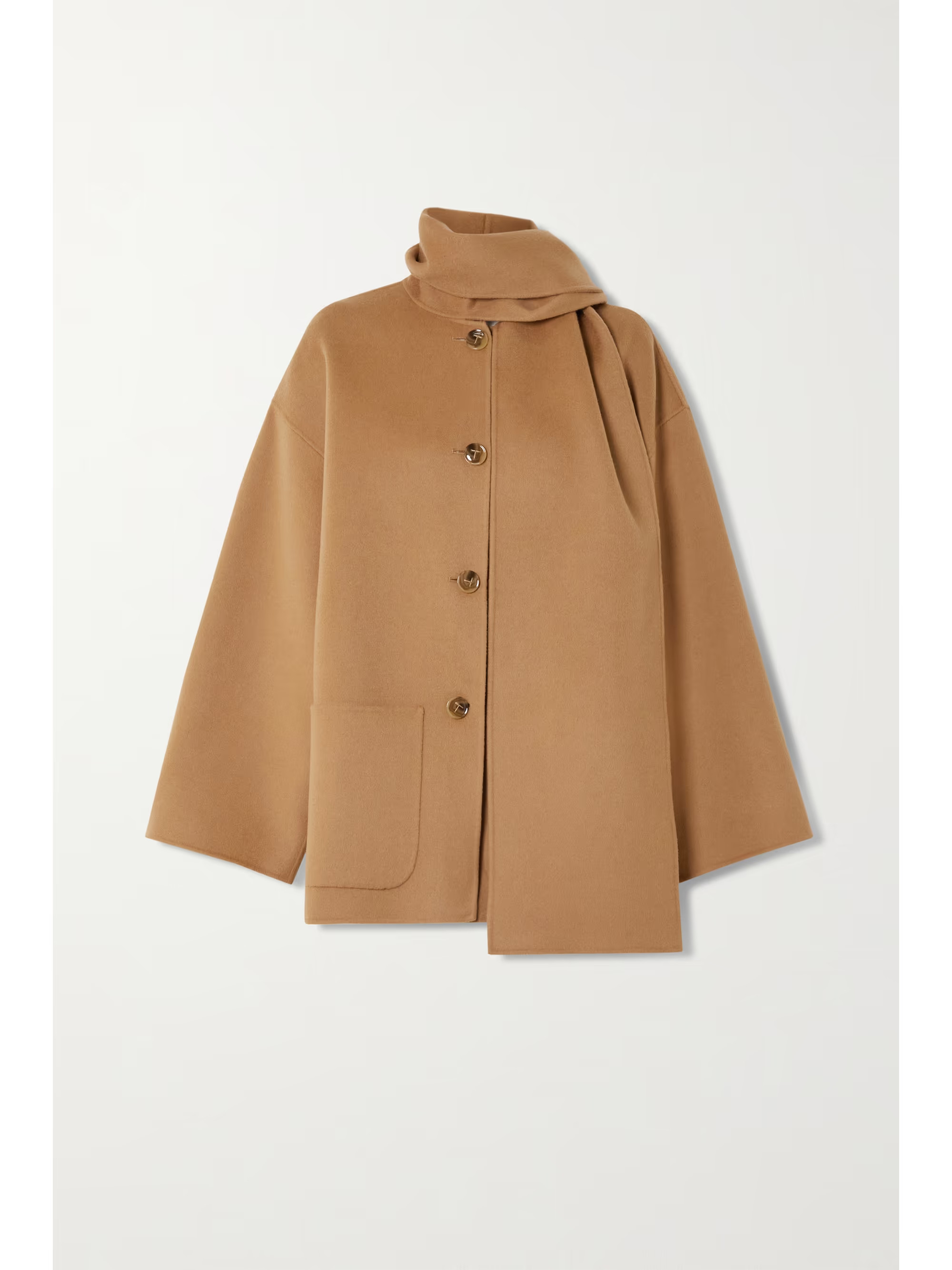 Scarf-detailed wool jacket | NET-A-PORTER (US)