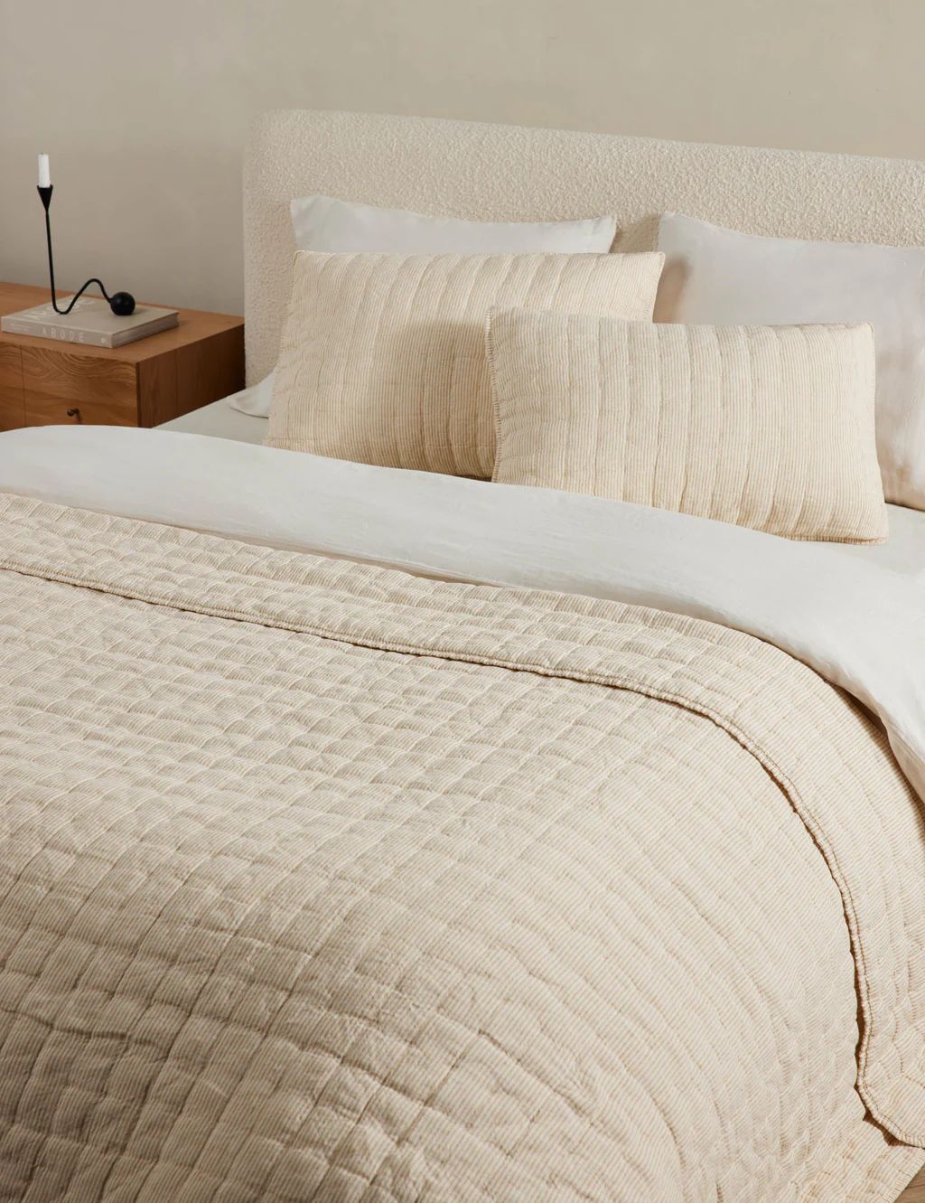 Lammin Linen Quilted Coverlet | Lulu and Georgia 