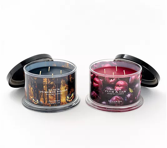 HomeWorx by Slatkin + Co. S/2 18oz Thrills & Chills Candles - QVC.com | QVC