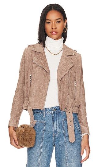 Suede Moto Jacket in Chance Of Rain | Revolve Clothing (Global)