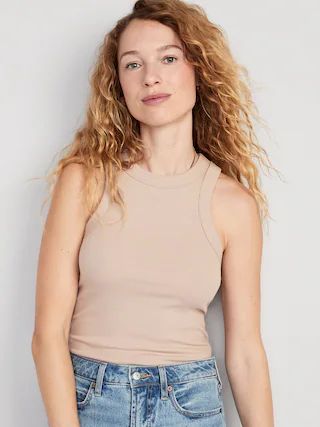 Fitted Rib-Knit Tank Top | Old Navy (US)