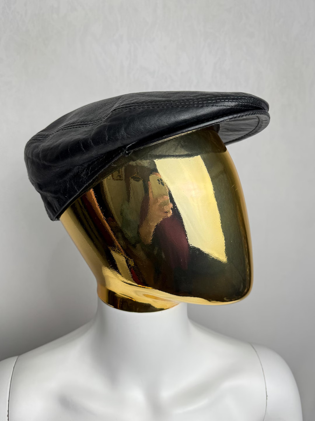 Vintage Leather Flat Cap, Classic Newsboy Hat, Peaky Blinders Cap, Black Paddy Cap, Men Driving C... | Etsy (US)