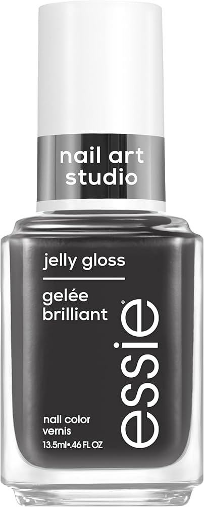 essie Nail Art Studio Jelly Gloss Polish, Vegan, Sheer Black Nail Polish, Ink Jelly, 0.46 Fl Oz | Amazon (US)