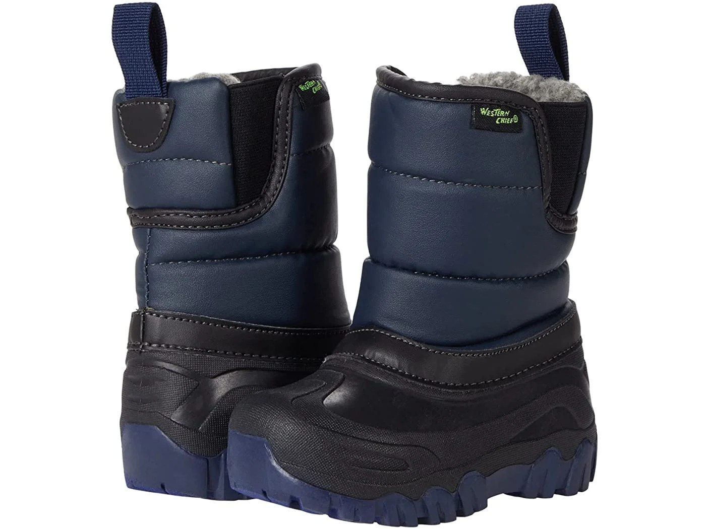 Western Chief Kids Snow Peak Snow Boot Navy Faux Fur Lined (Little Boys & Big Boys) - Walmart.com | Walmart (US)