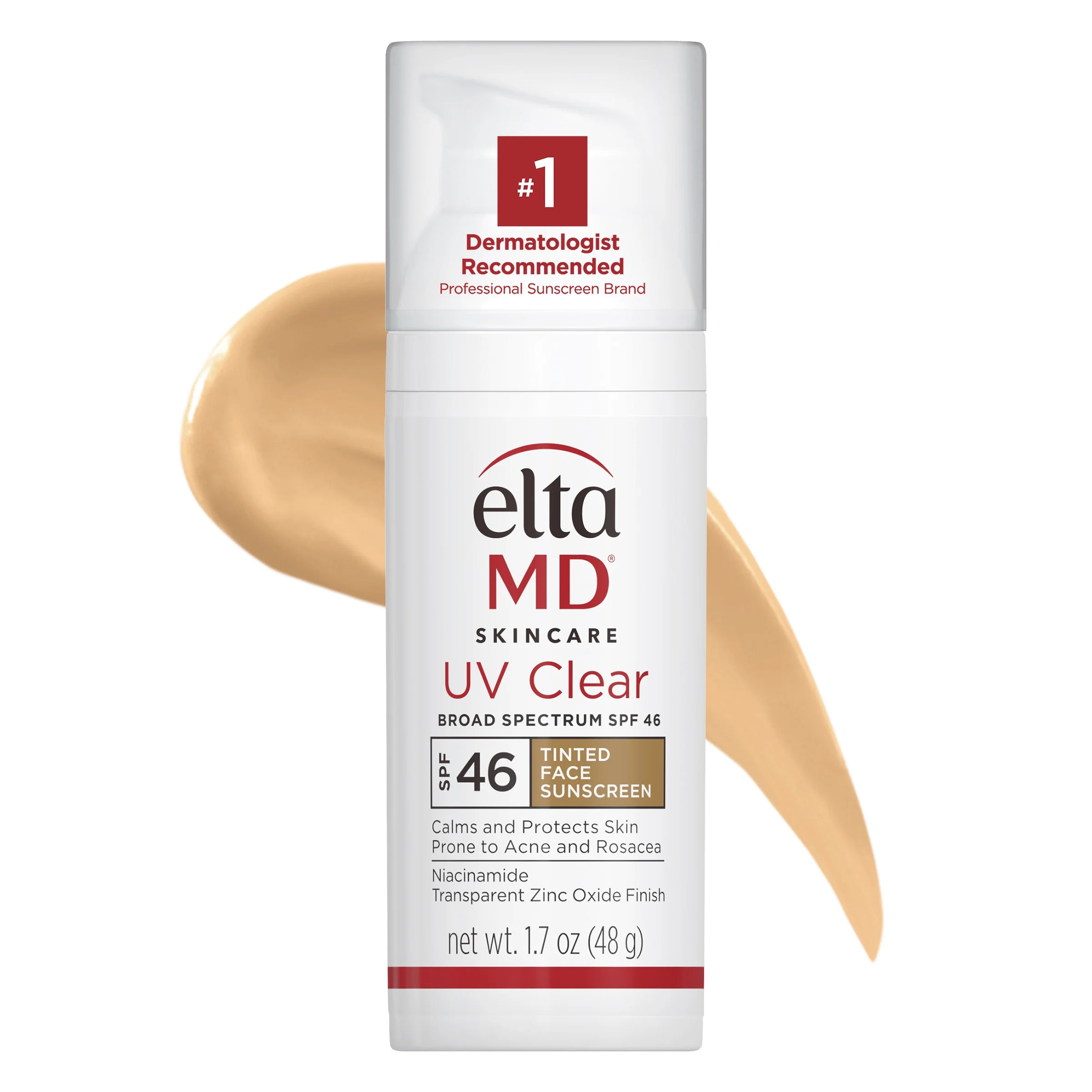 EltaMD UV Clear Tinted Sunscreen for Face - Deep Tinted SPF 46 with Zinc Oxide, Oil-Free, Dermato... | Walmart (US)