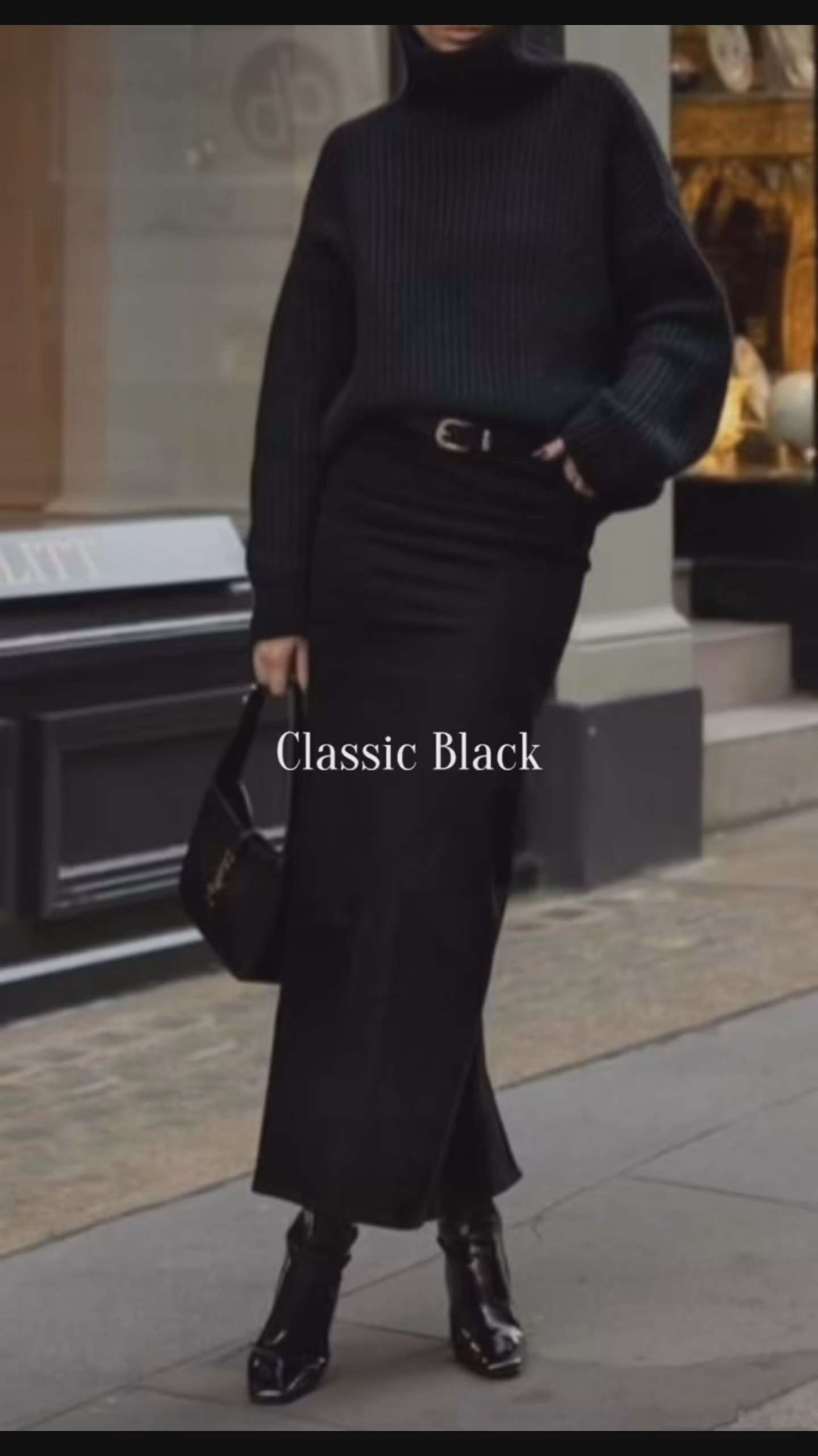 Classic black is a color that never fails, especially in winter. It’s timeless, sophisticated, and effortlessly chic. Perfect for coats, tailored pants, jeans, scarves, or boots, black adds a polished touch to any outfit. Whether styled for everyday wear or an elegant evening look, it’s a versatile staple that remains a go-to season after season. Black is truly the definition of timeless fashion. 

 #LTKgrwm #LTKootd #LTKWorkwear