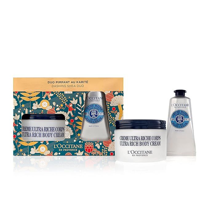 L'Occitane Nourishing Shea Butter Collection Gift Set for Dry Skin, Blue, 2 Count | Amazon (US)