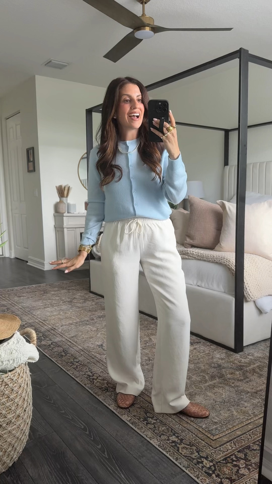 Work OOTD, workwear. Both cardigan and pants run TTS. Wearing a small  

#LTKWorkwear #LTKgrwm #LTKdayinmylife