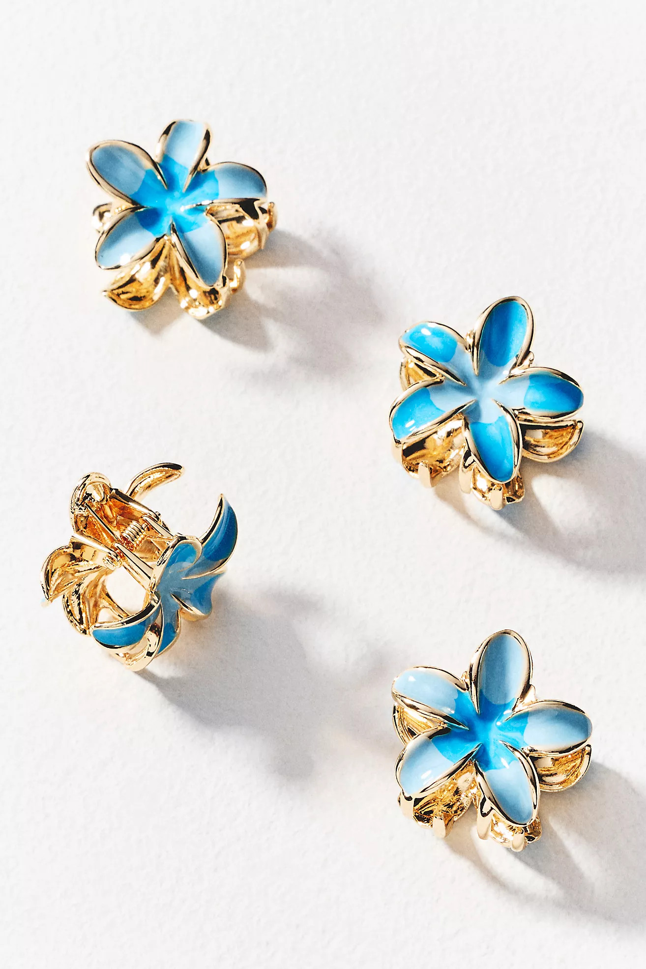 Mini Fleur Claw Clips, Set of 4 | Anthropologie (US)