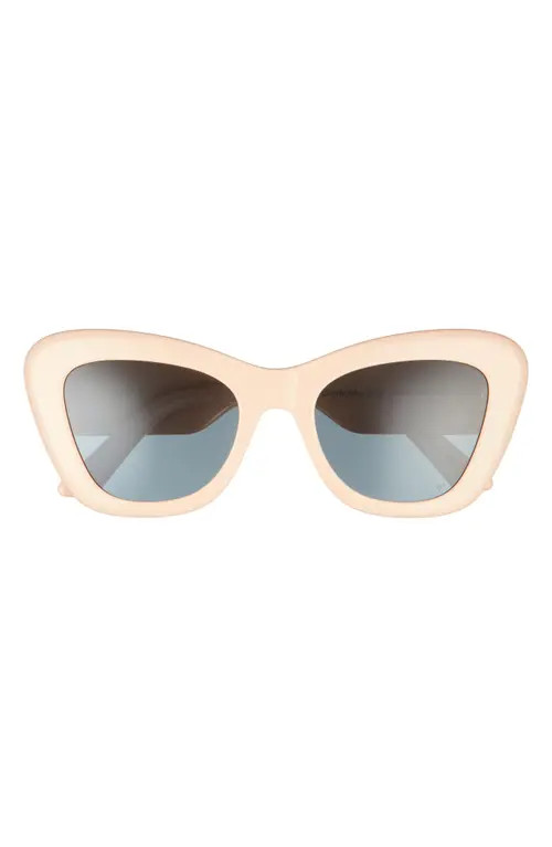 DIOR Bobby 52mm Cat Eye Sunglasses in Shiny Pink /Green at Nordstrom | Nordstrom