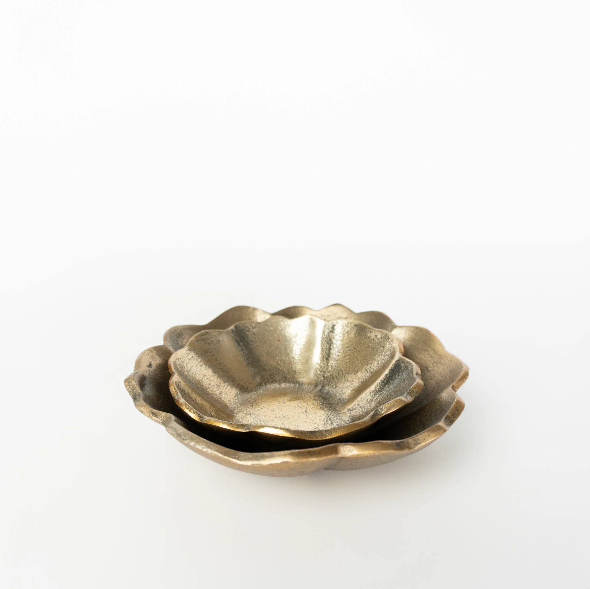 Wavy Rim Gold Bowl | Eco Chic Home