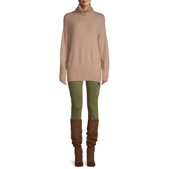 Scoop Slouchy Turtleneck Sweater Women's | Walmart (US)