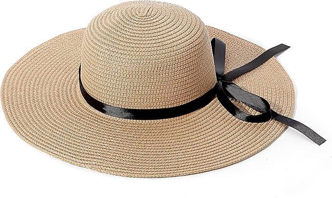 Women's Sun Hat UPF50 Wide Brim Sun Hat Foldable Straw Hat Summer Hat for Women | Amazon (US)