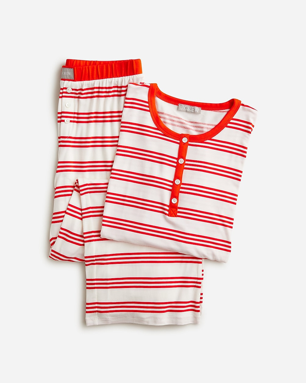 Dreamiest long-sleeve henley pajama set in stripe | J. Crew US