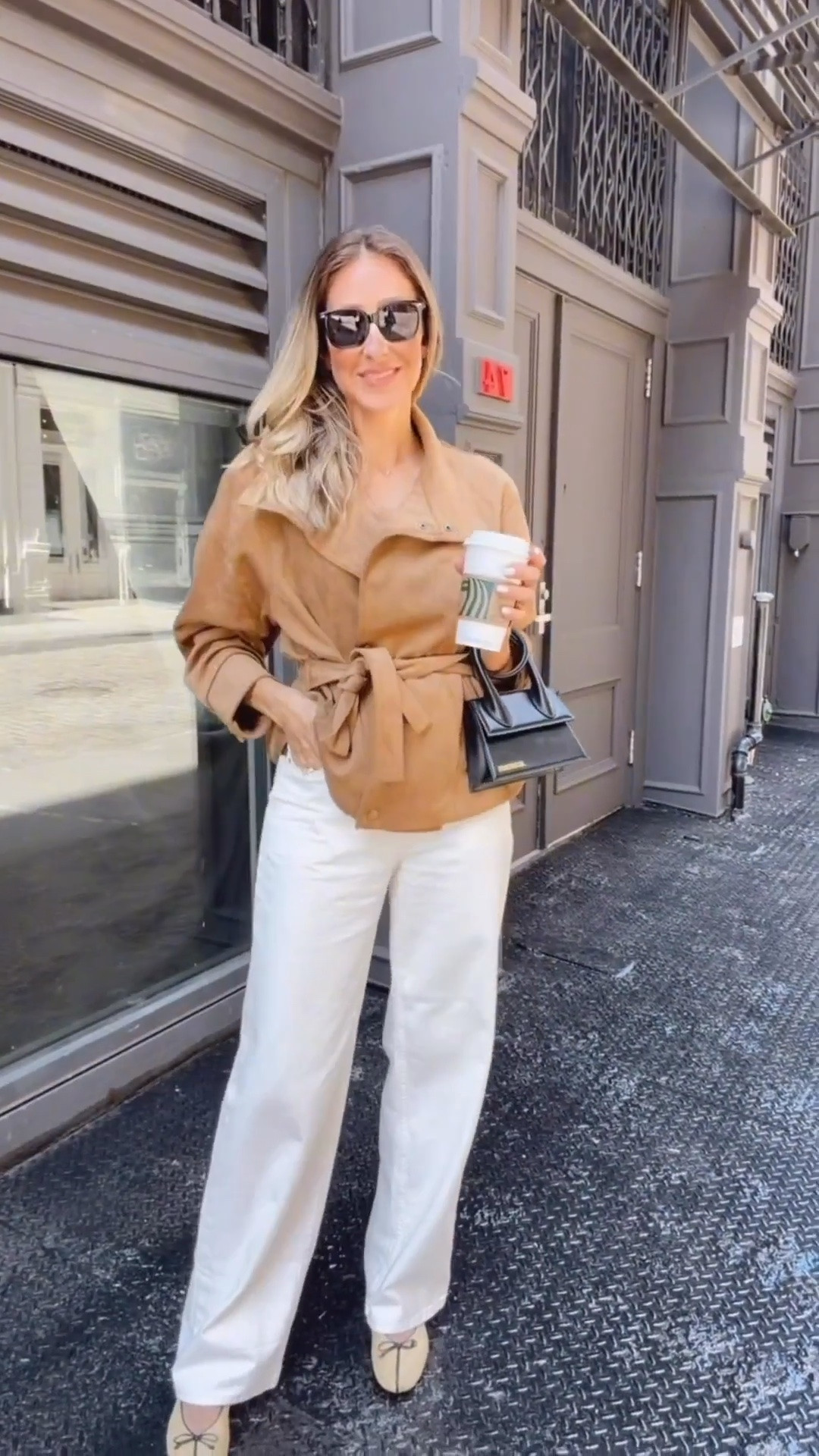 New York Fall Outfit Idea 
Can’t get over this belted suede jacket, paired with white denim and flats. Everything runs true to size I’m wearing size small and 27 on pants
Fall outfits women over 50 
Fall fashion haul