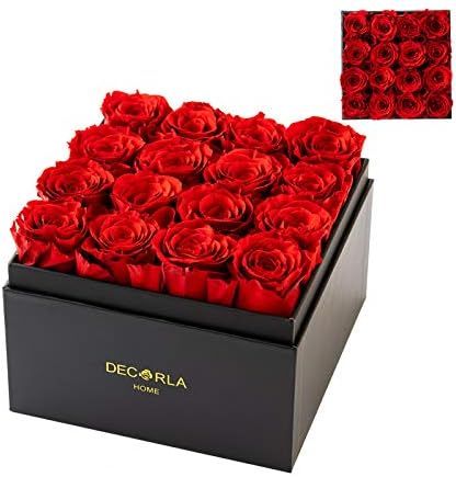 DEC RLA HOME Valentine Gift Preserved Rose Box,Forever Rose,Rose Birthday Party Decorations,Long Las | Amazon (US)