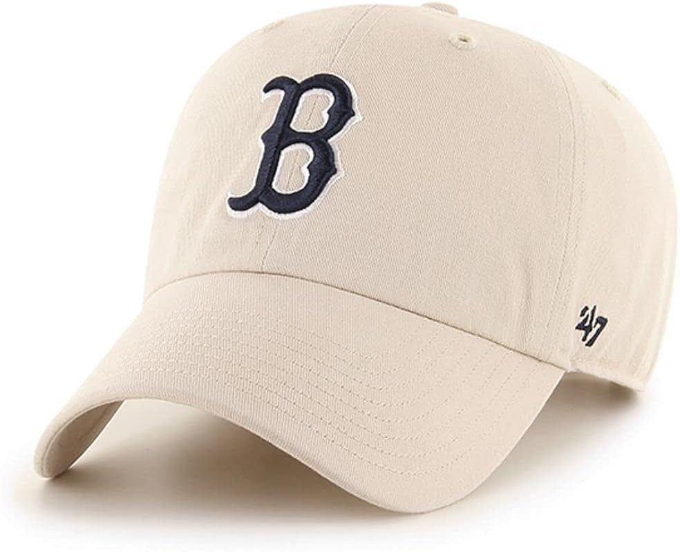 '47 Boston Red Sox Clean Up Dad Hat Baseball Cap - Bone, Bone, Navy | Amazon (US)