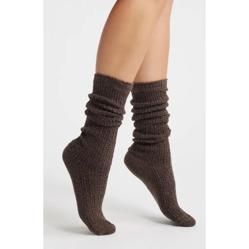 Free People Staple Slouch Socks in Roasted Espresso at Nordstrom | Nordstrom