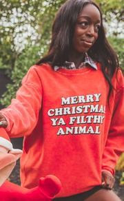 charlie southern: filthy animal corded sweatshirt - red | RIFFRAFF