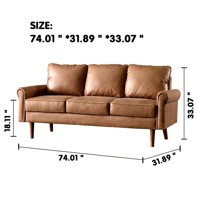 Alton 74.01'' Flared Arm Sofa | Wayfair North America