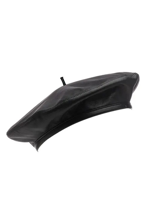 Eugenia Kim Carter Leather Beret in Black at Nordstrom | Nordstrom