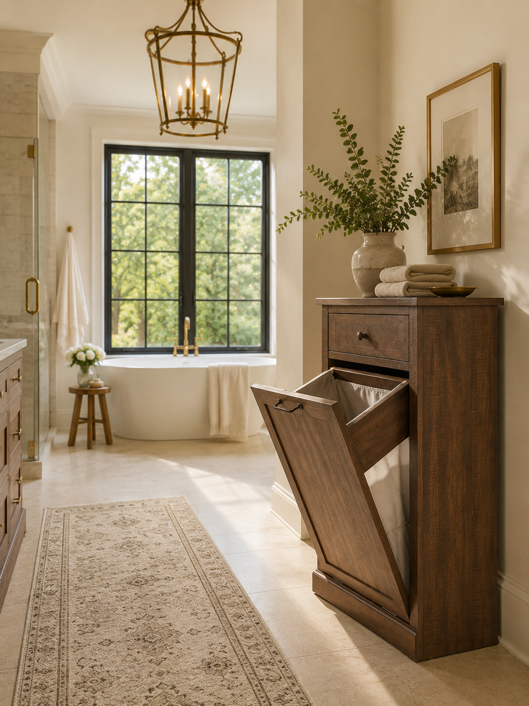The ugly laundry basket era is over. Tilt out hamper cabinet with a drawer and storage basket. Holds 10 gallons and blends right in.
ltk home, ltk finds under100, ltk family, laundry room, laundry hack, laundry hamper, hidden storage, farmhouse decor, farmhouse style, organization hacks, home tips, clean home, tidy home, brown furniture, cabinet organization, storage ideas, home decor, home organization, wayfair, amazon, target, homegoods, tjmaxx 

 #LTKHome
