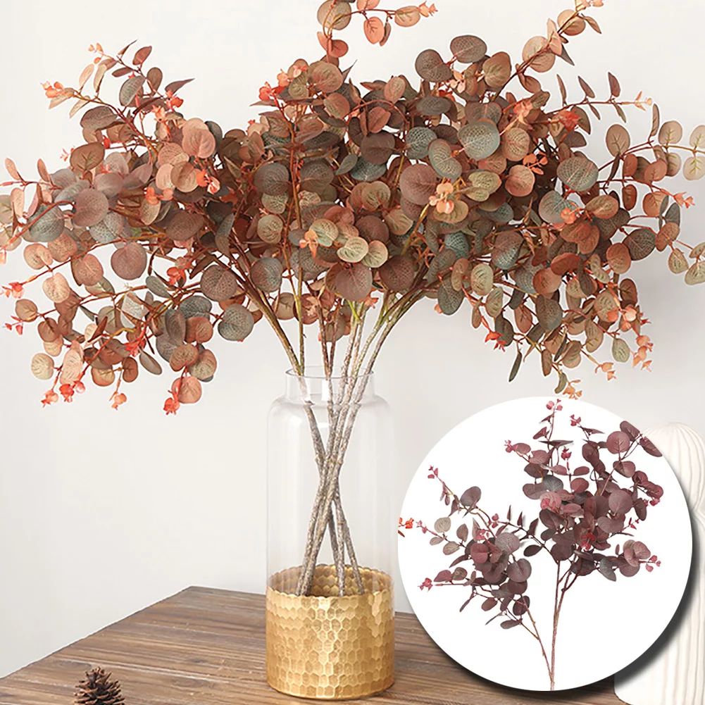 Cheer.US Artificial Greenery Stems Eucalyptus Silk&nbsp;Leaves&nbsp;Faux Handmade Garland Leaves ... | Walmart (US)