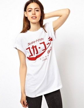 ASOS Boyfriend T-Shirt with Japanese Coca-Cola | ASOS UK