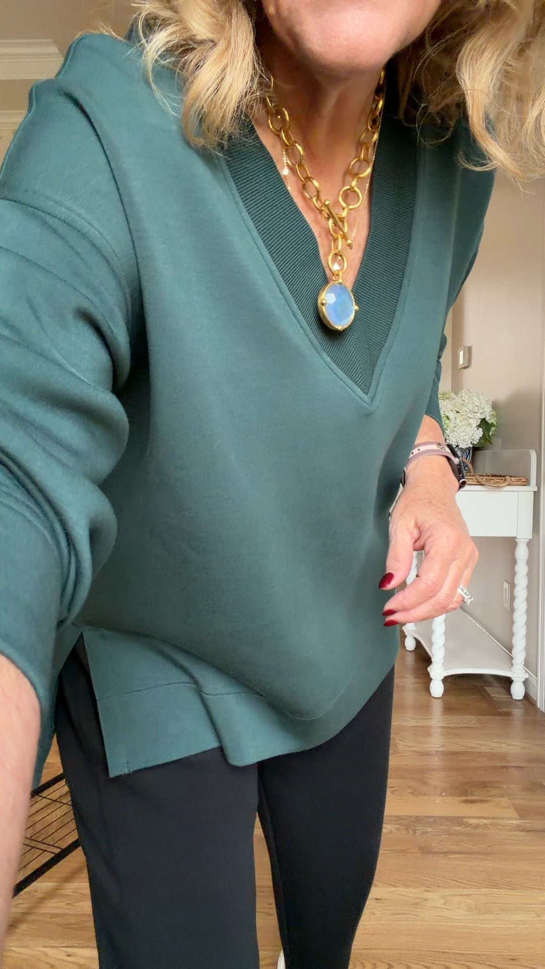 Brush air essentials size medium it’s fleece backed super Cozy part of the end of season clearance sale great for post workout 
Barrel air essentials size petite medium 
 #LTKFindsUnder100 #LTKOver40 