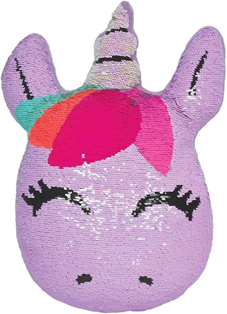 iscream Sweet Unicorn 12" x 16" Reversible Sequin Soft Fleece Back Accent Pillow | Amazon (US)