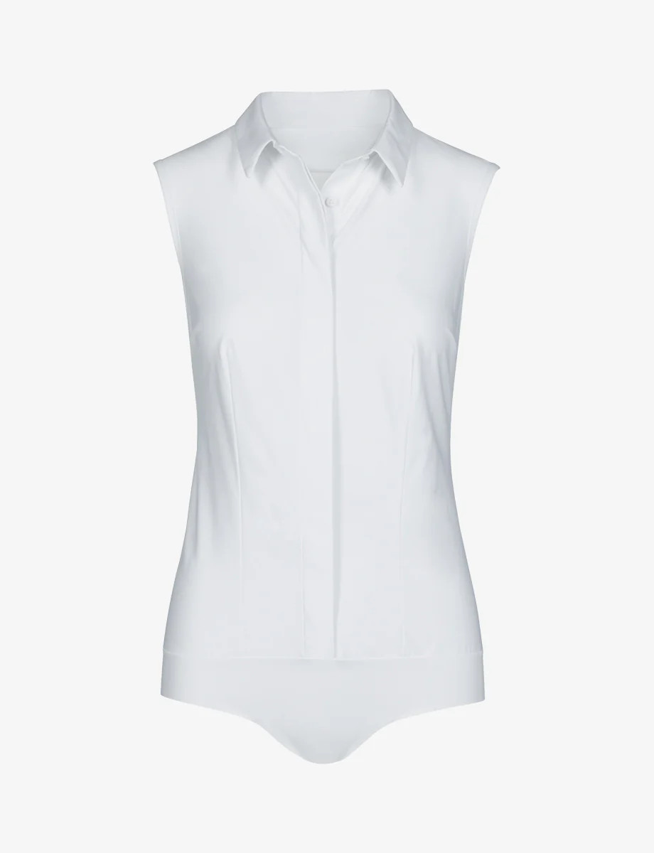 Classic Sleeveless Button Down Bodysuit | Commando®