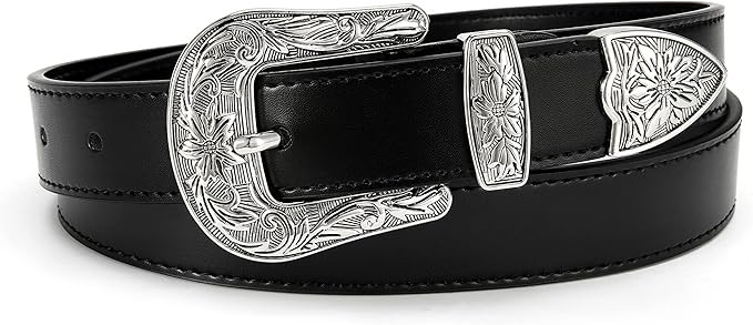 Western Belt for Women, 1.1" CR Cowboy Belt Leather Belts for Women, Country Belts for Women with... | Amazon (US)