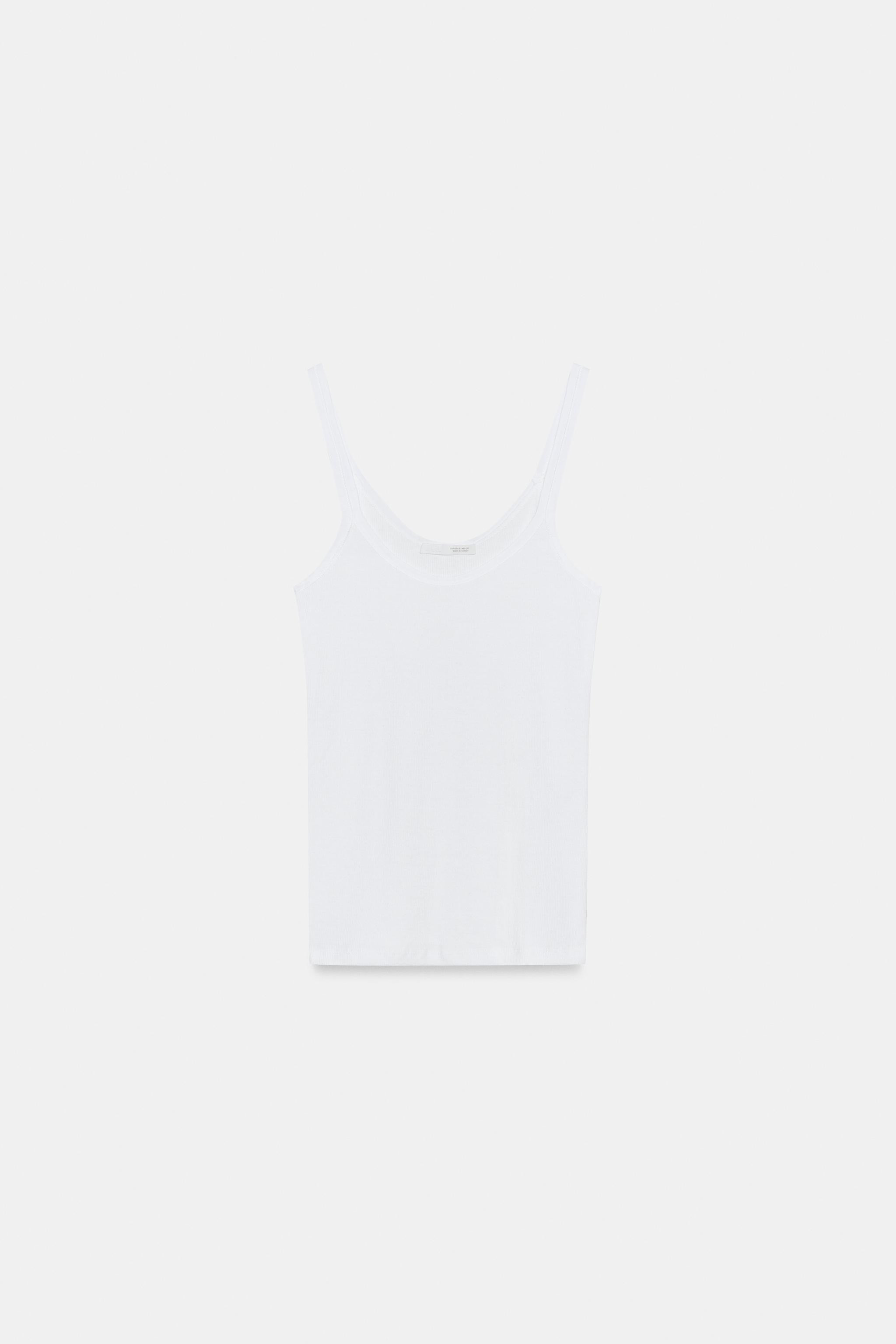 RIBBED STRAP TOP | Zara US