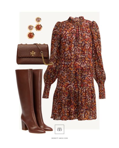 This is the kind of outfit I gravitate towards for dinner in the fall! This dress is SO pretty 🍁🍂 shop this look by following @merrittbeck in the LTK app! 

#LTKstyletip #LTKitbag #LTKshoecrush