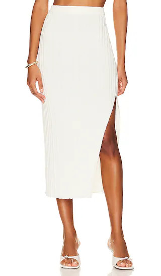Lyon Skirt in White | Revolve Clothing (Global)