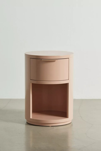 Kane Round Storage Nightstand - Rose