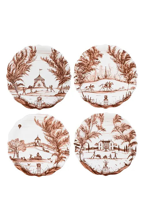 Juliska Country Estate Harvest Set of 4 Party Plates in Sepia at Nordstrom | Nordstrom