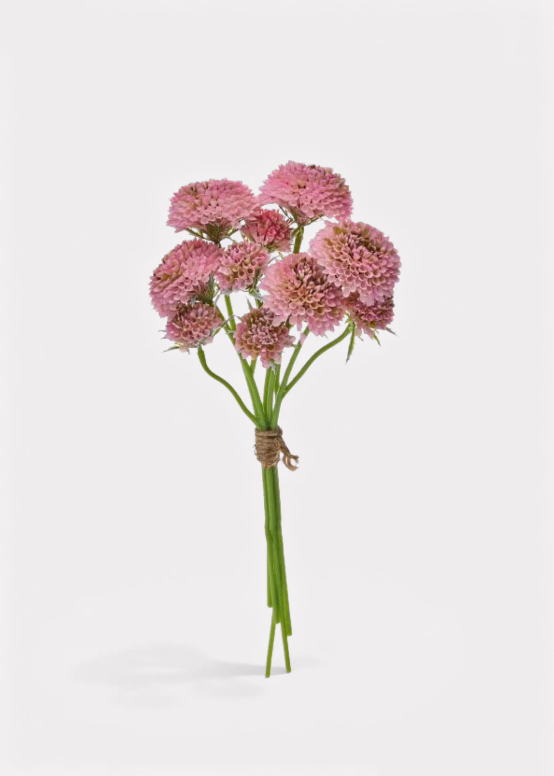 Mauve Pink Bundle of Fake Scabiosa Wildflowers - 14" | Afloral