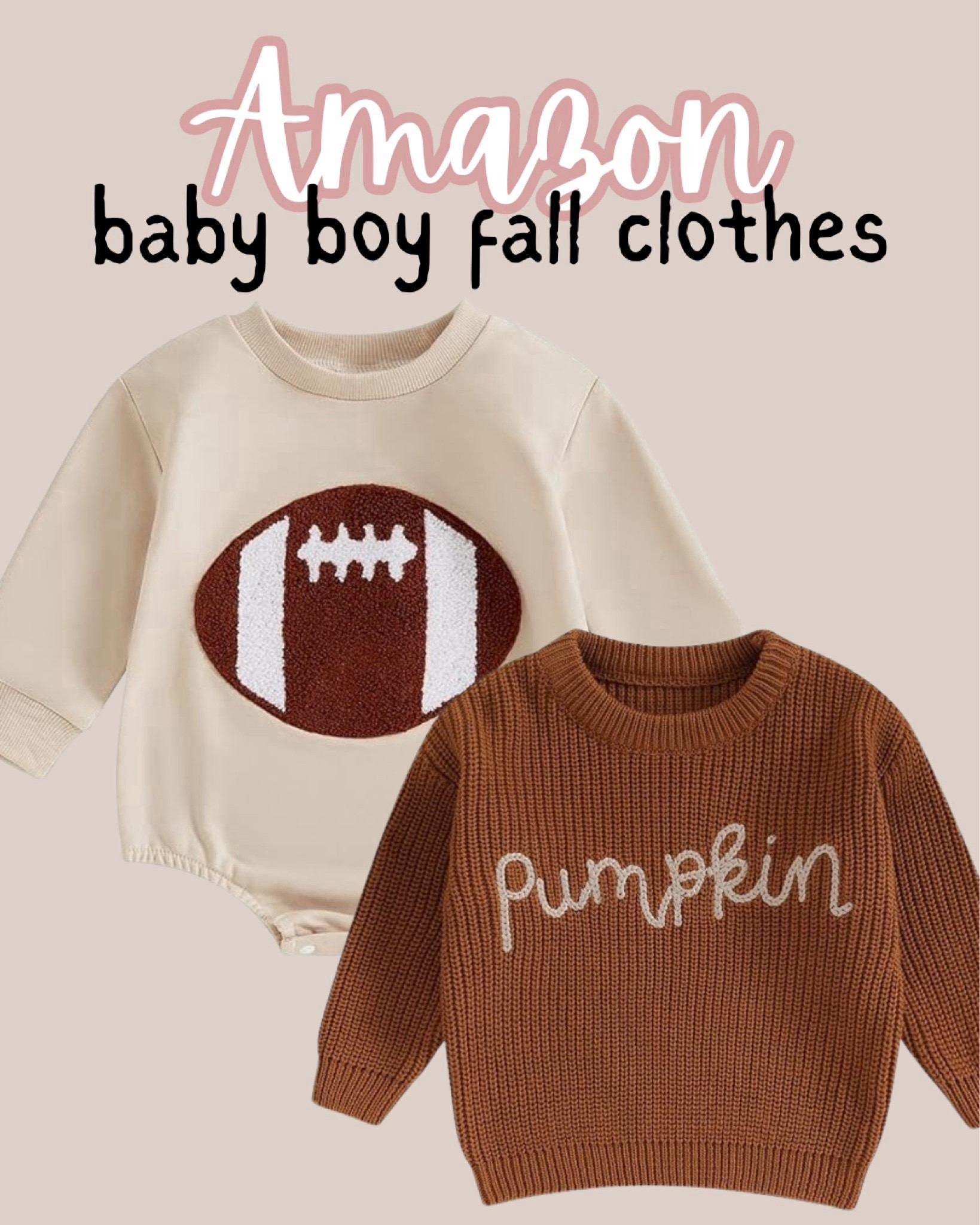 Fall baby boy outfits from Amazon 

Amazon, baby boy fall outfits, baby boy outfit, baby fashion, baby sweater, embroidered baby sweater, Halloween, Halloween sweater for babies, Halloween fashion, fall baby boy fashion, newborn outfit, baby bubble, spooky season, outfits for baby, baby outfits, boho, matching set, amazon baby, amazon finds, amazon favorites. Boho baby, retro baby outfits. Winter fashion for baby. Toddler fashion, toddler boy, daughter, toddler style. Kids outfits. 

#LTKSeasonal #LTKBaby #LTKKids