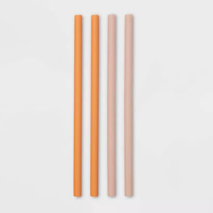 4pk Silicone Straws - Room Essentials™ | Target