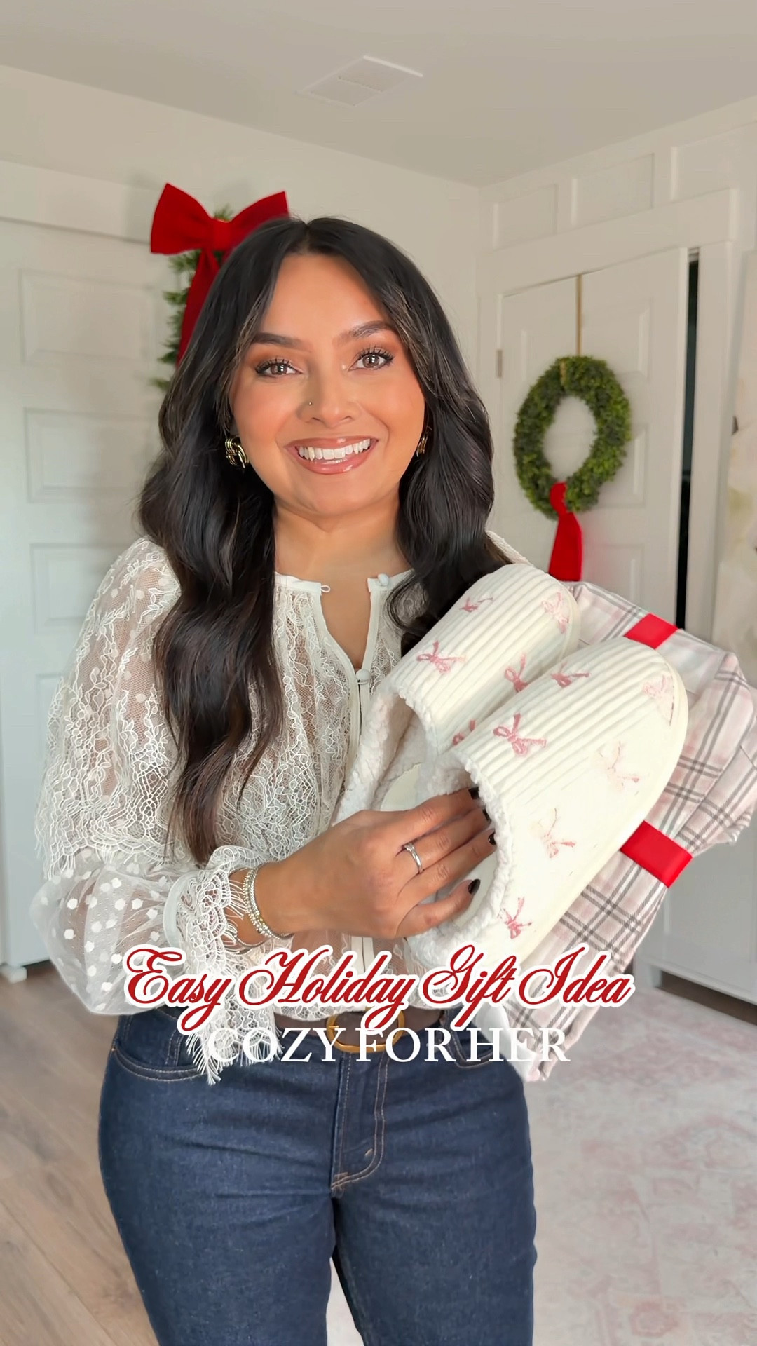 Pj set size xs TTS I’m a size 2/26 in pants in 32b bra) 
Slippers size small TTS (I’m a size 5-6)

These cozy gift ideas for her are too good not to share… matching pj sets, soft slippers, and all the holiday comfort vibes.
Perfect Target gifts for her, holiday morning outfits, and petite-friendly loungewear you’ll actually wear all season.


cozy gifts for her
holiday gift ideas for her
Target gifts for her
matching pajama set
holiday pj set
cozy slippers
Christmas gifts for her
cozy loungewear
petite loungewear set
affordable gifts for her
holiday morning outfit
best gifts for women 2025
cozy Christmas pajamas
matching pjs and slippers
winter gift ideas for her
Target festive fashion
Holiday style from Target
Target new arrivals holiday
Rachel Miranda Blog
Honeysweetpetite
Honey Sweet Petite
#LTKCyberWeek



#LTKHoliday #LTKGiftGuide #LTKFindsUnder50