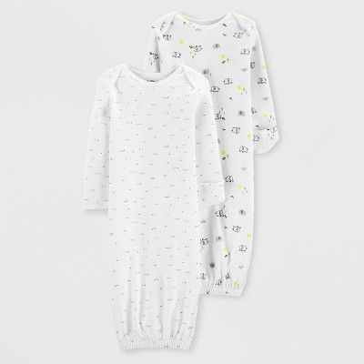 Little Planet Organic by carter's Baby Girls' 2pk Nightgowns - White | Target