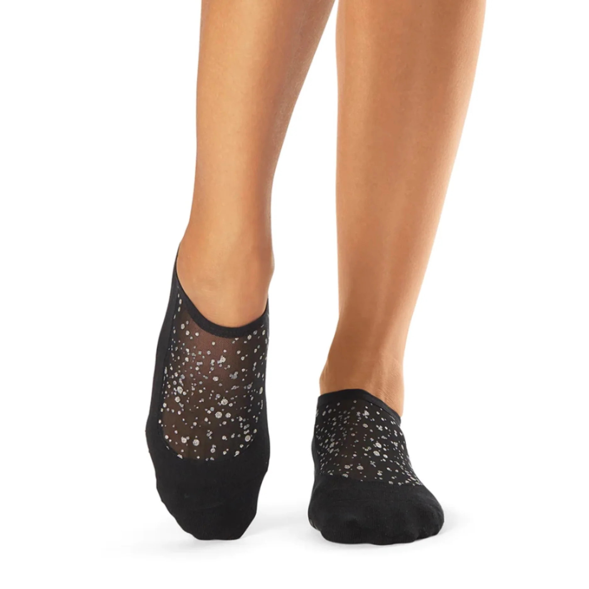 Maddie Grip Socks - Ebony Glimmer (Pilates / Barre) | simplyWORKOUT