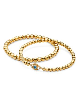 Evil Eye Cubic Zirconia Beaded Stretch Bracelets, Set of 2 | Bloomingdale's (US)