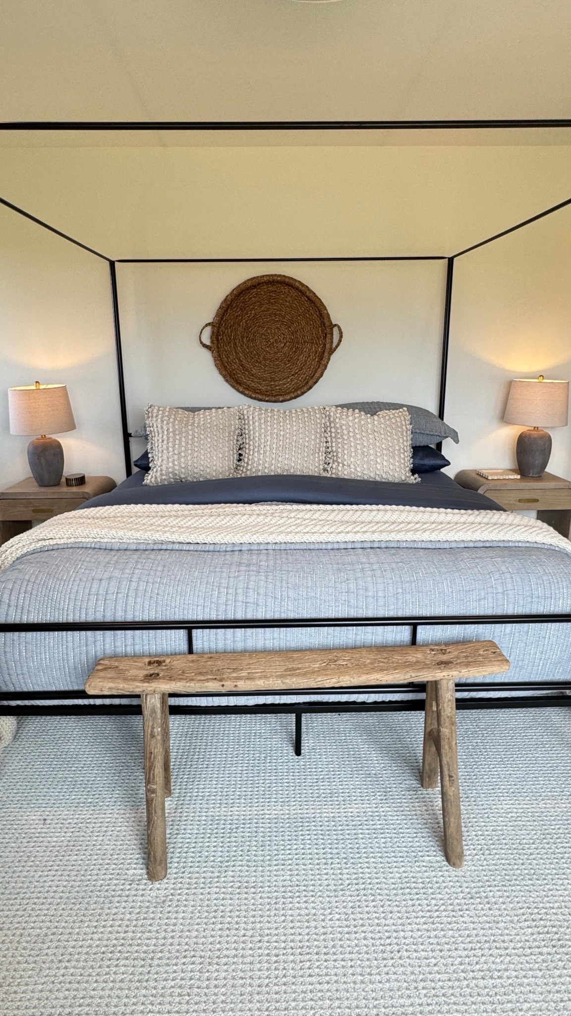 Nothing says fall quite like swapping out your bedding for something bold yet timeless. Loving this deep blue paired with warm fall textures and a rustic bench.

Follow my shop @rushtonhome on the @shop.LTK app to shop this post and get my exclusive app-only content! Don’t forget to turn on post notifications using the 🔔 to get first dibs! Follow @rushtonhome on Instagram and Pinterest for more home decor inspiration and affordable home finds! Are you looking for anything home related? You’re in the right place! At Rushton Home, I do: home decor, living room, bedroom, affordable, walmart, target, wayfair, new arrivals, winter decor, spring decor, fall decor, fall finds, summer decor, home decor refresh, studio mcgee x target, hearth and hand, magnolia, holiday decor, seasonal decor, dining room decor, bedroom decor, living room decor, affordable home decor, furniture, weekend deals, sale, on sale, pottery barn, kirklands, west elm, bench, foyer table, faux florals, rugs, couches, sofa, sectional, dresser, nightstand, night stand, end tables, lamps, art, wall art, etsy, pillows, blanket, interior design, interior styling, bedding, side tables, bed frame, tray, side table, throw pillows, look for less, designer dupe, budget decor, bar stools, counter stools, vase, ceramic pottery, budget, budget friendly, coffee table, dining chairs, cane, rattan, wood, white wash, rustic, arch, brass hardware, gold hardware, vintage, antique, european inspired, french country, back in stock.

#LTKHome