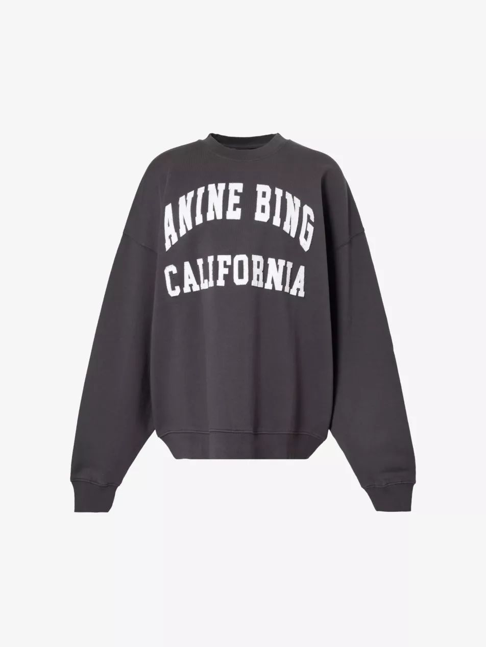 Miles branded-print organic cotton-jersey sweatshirt | Selfridges
