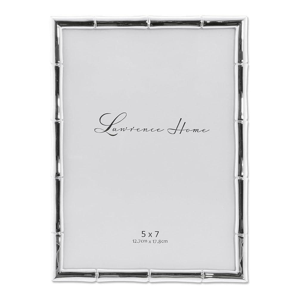 Lawrence Frames 710157 Silver Metal Bamboo 5x7 Picture Frame | Amazon (US)